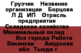 Грузчик › Название организации ­ Борцова Л.Д, ИП › Отрасль предприятия ­ Складское хозяйство › Минимальный оклад ­ 14 000 - Все города Работа » Вакансии   . Амурская обл.,Тында г.